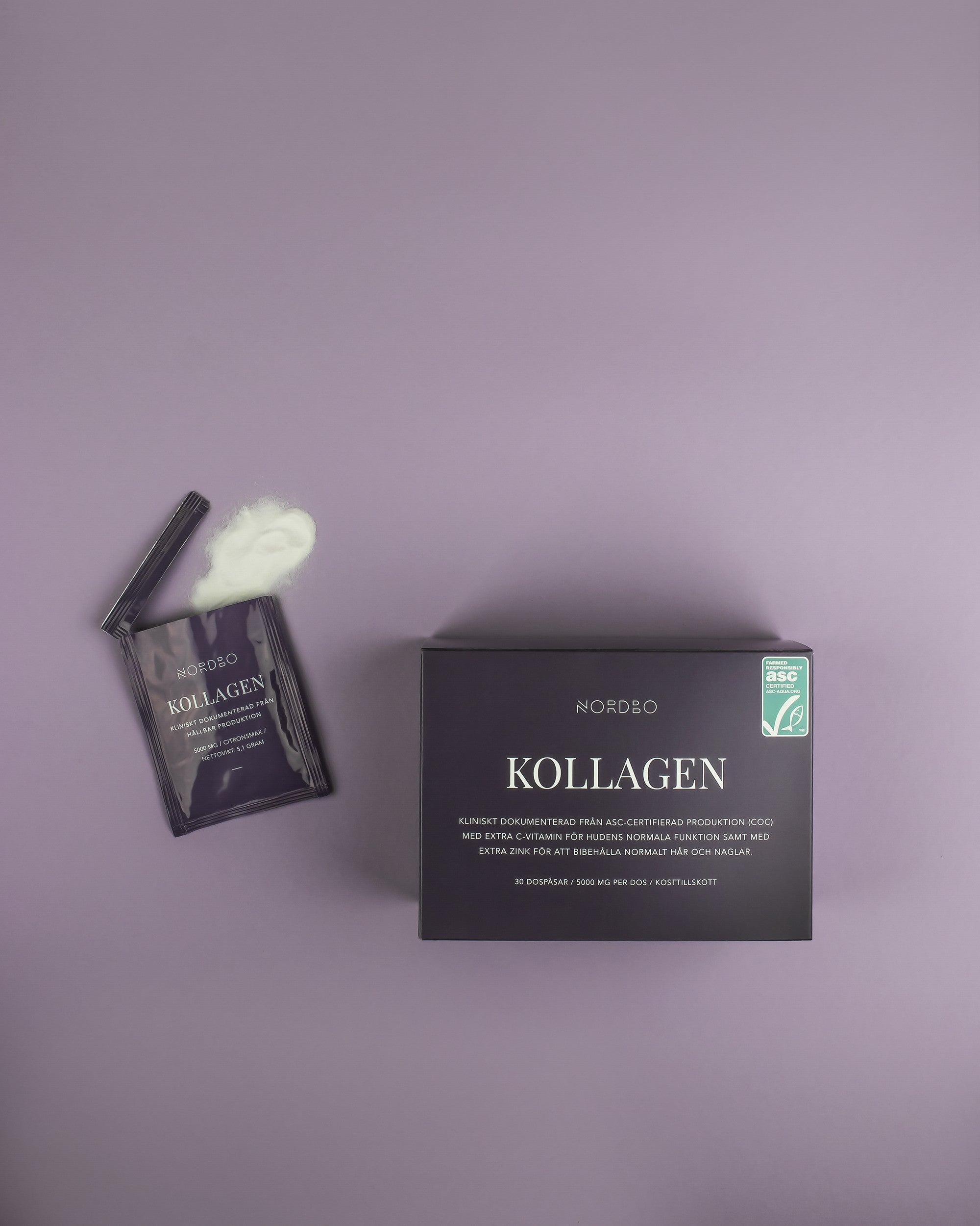 NORDBO KOLLAGEN 30 POSER/180 G. - ASC CERTIFICERET