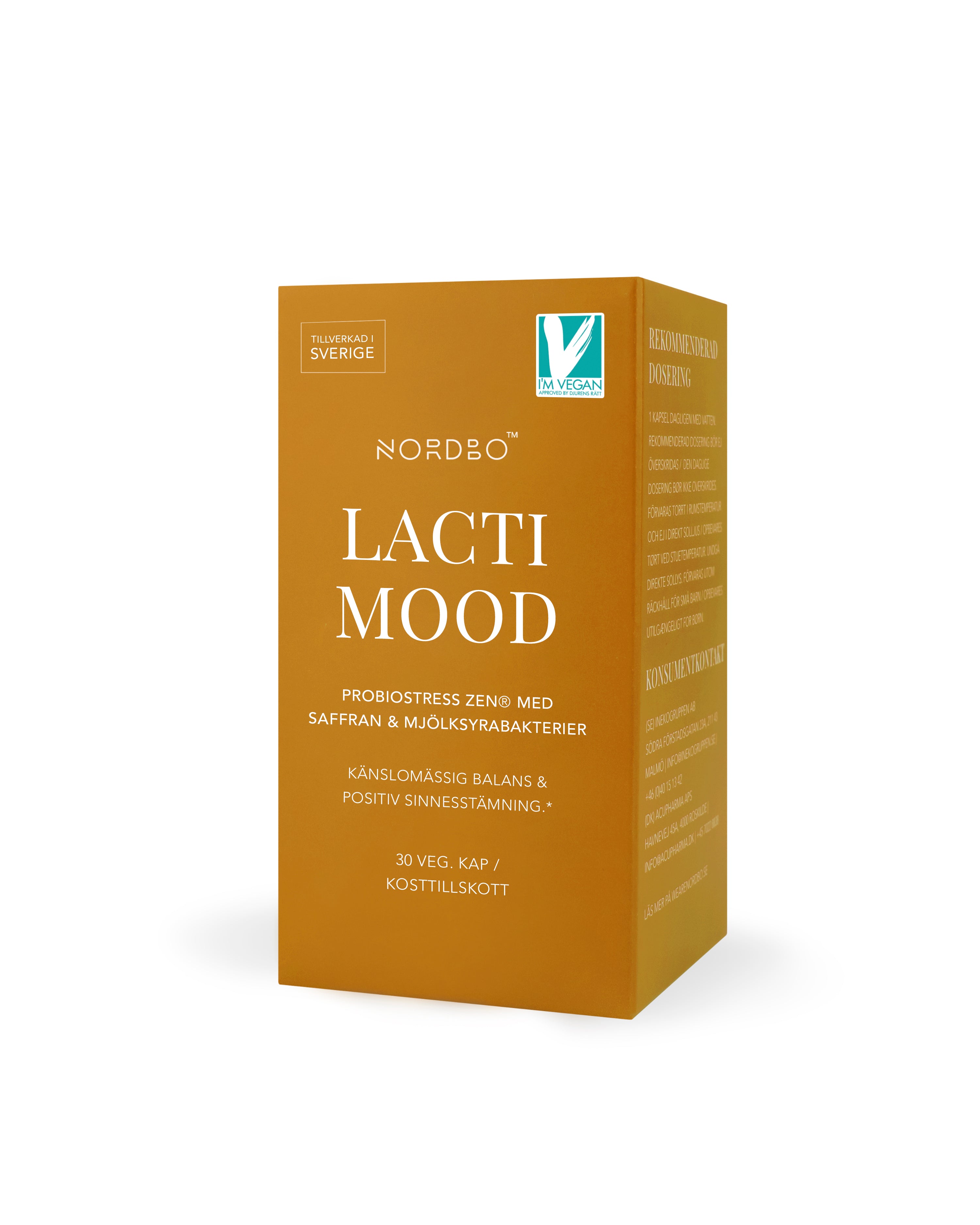NORDBO LACTIMOOD 30 KAPSLER - VEGANSK