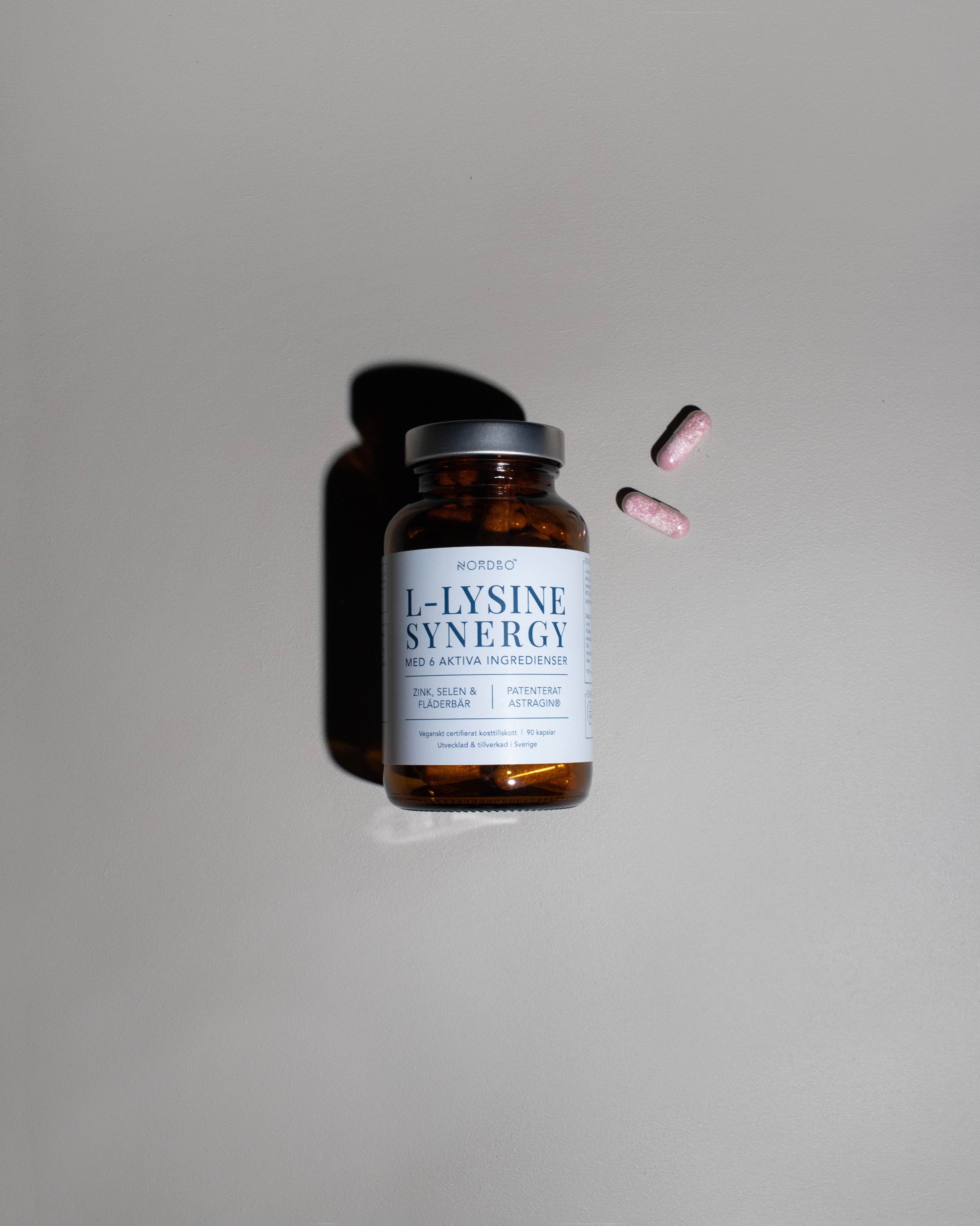 NORDBO L-LYSINE SYNERGY 90 KAP - VEGANSK