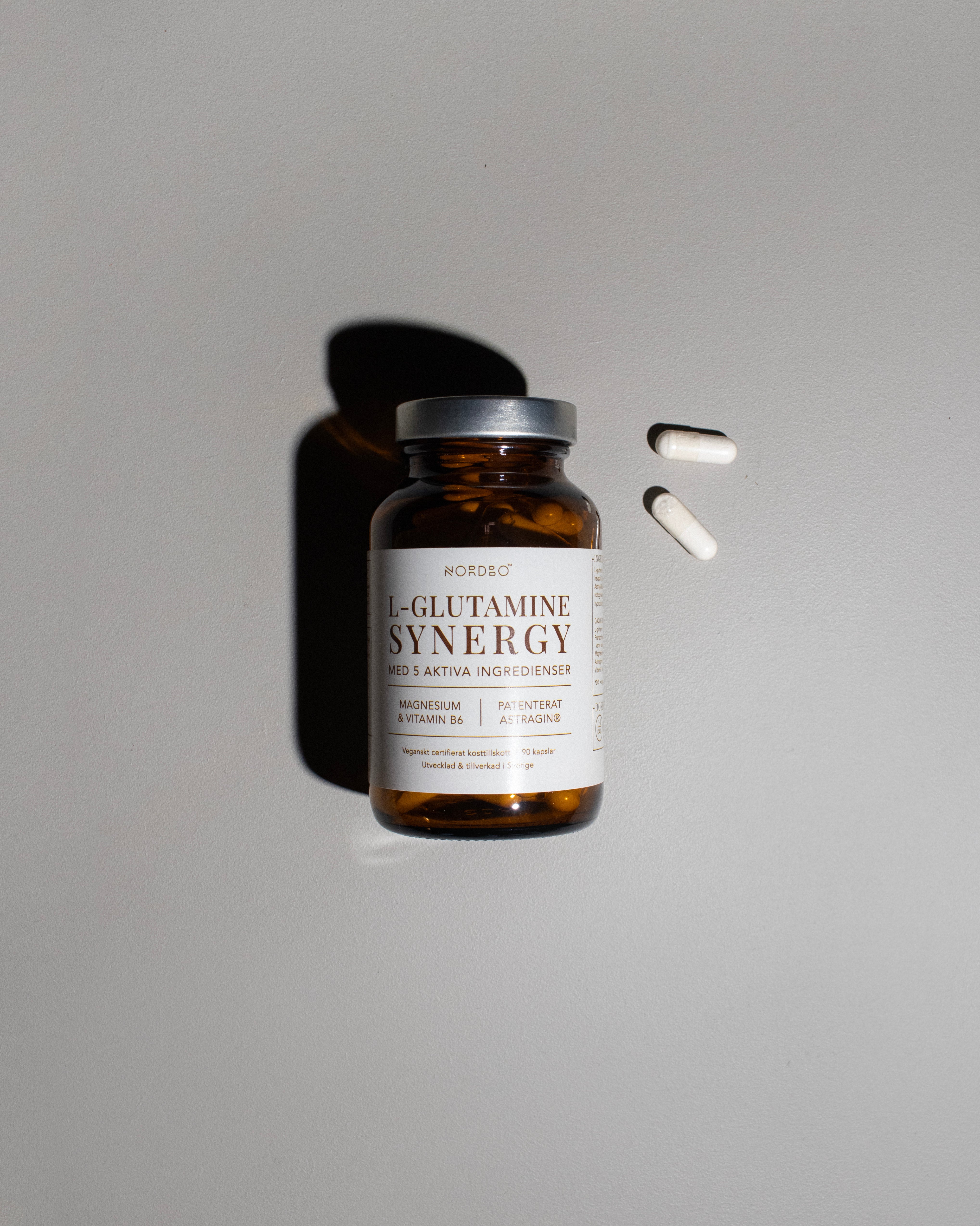NORDBO L-GLUTAMINE SYNERGY 90 KAP - VEGANSK