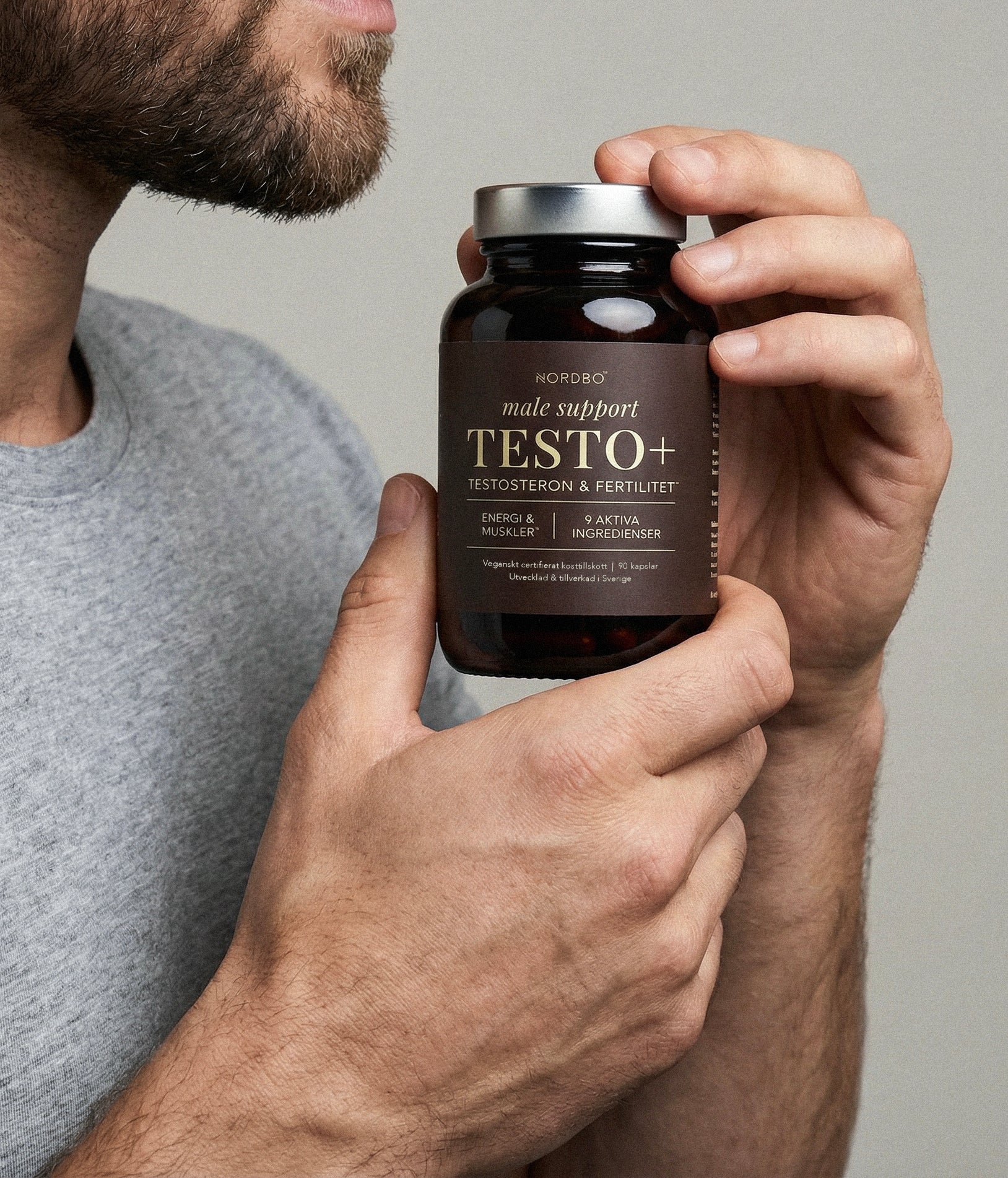 NORDBO TESTO+ 90 KAP - VEGANSK