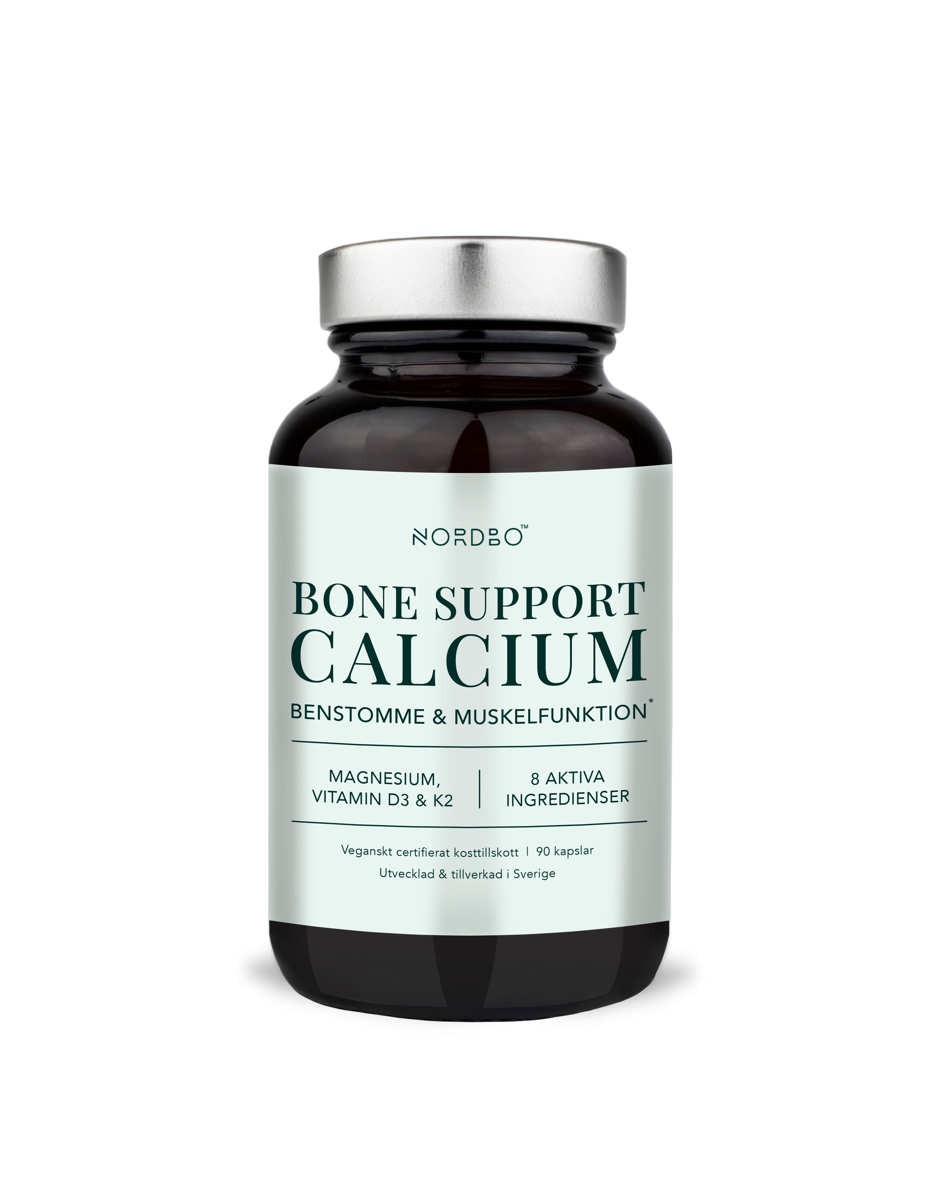 NORDBO BONE SUPPORT CALCIUM 90 KAP - VEGANSK