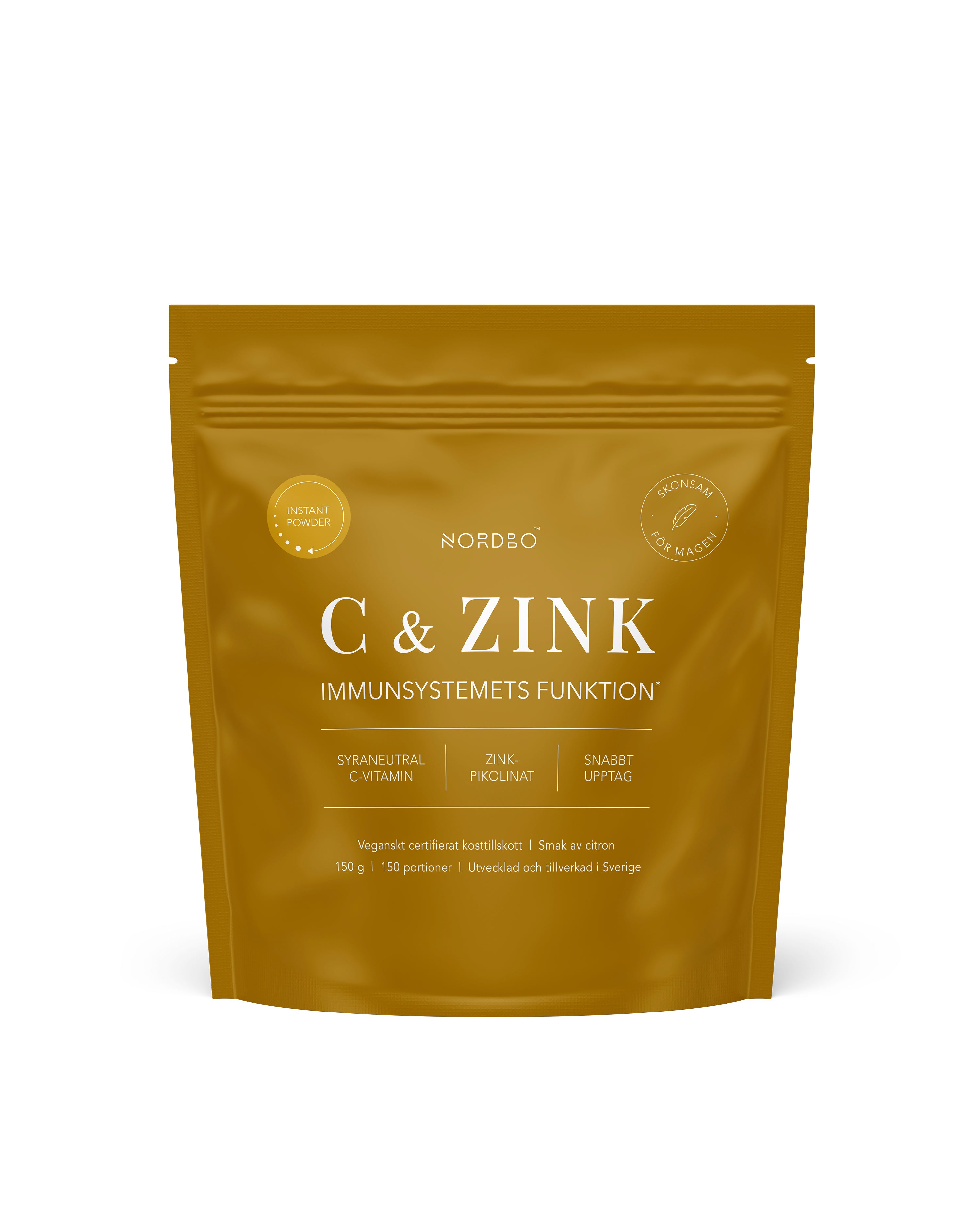 NORDBO C-VITAMIN & ZINK INSTANT 150 G. - VEGANSK