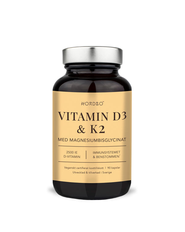 NORDBO D3, K2 & MAGNESIUM 90 KAP - VEGANSK