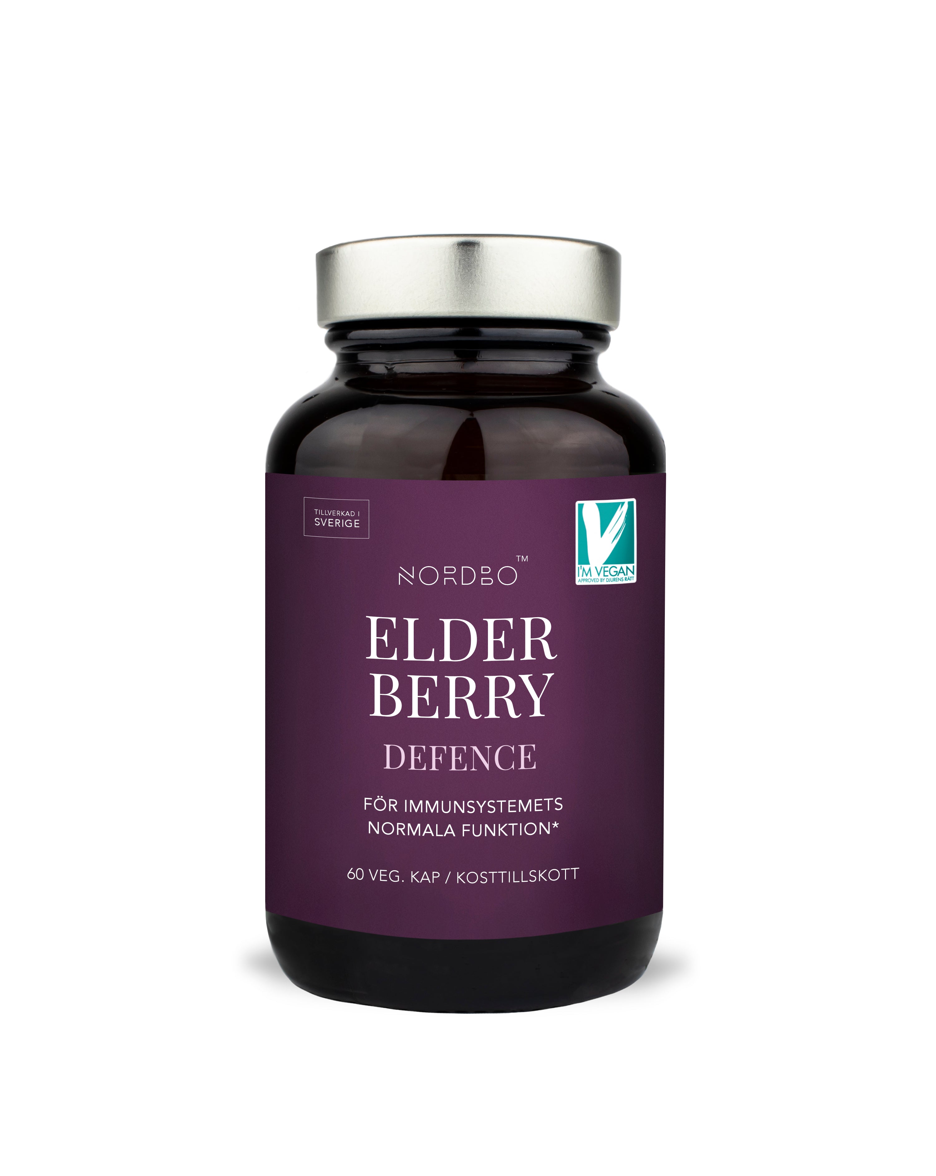 NORDBO ELDERBERRY DEFENCE 60 KAPSLER - VEGANSK