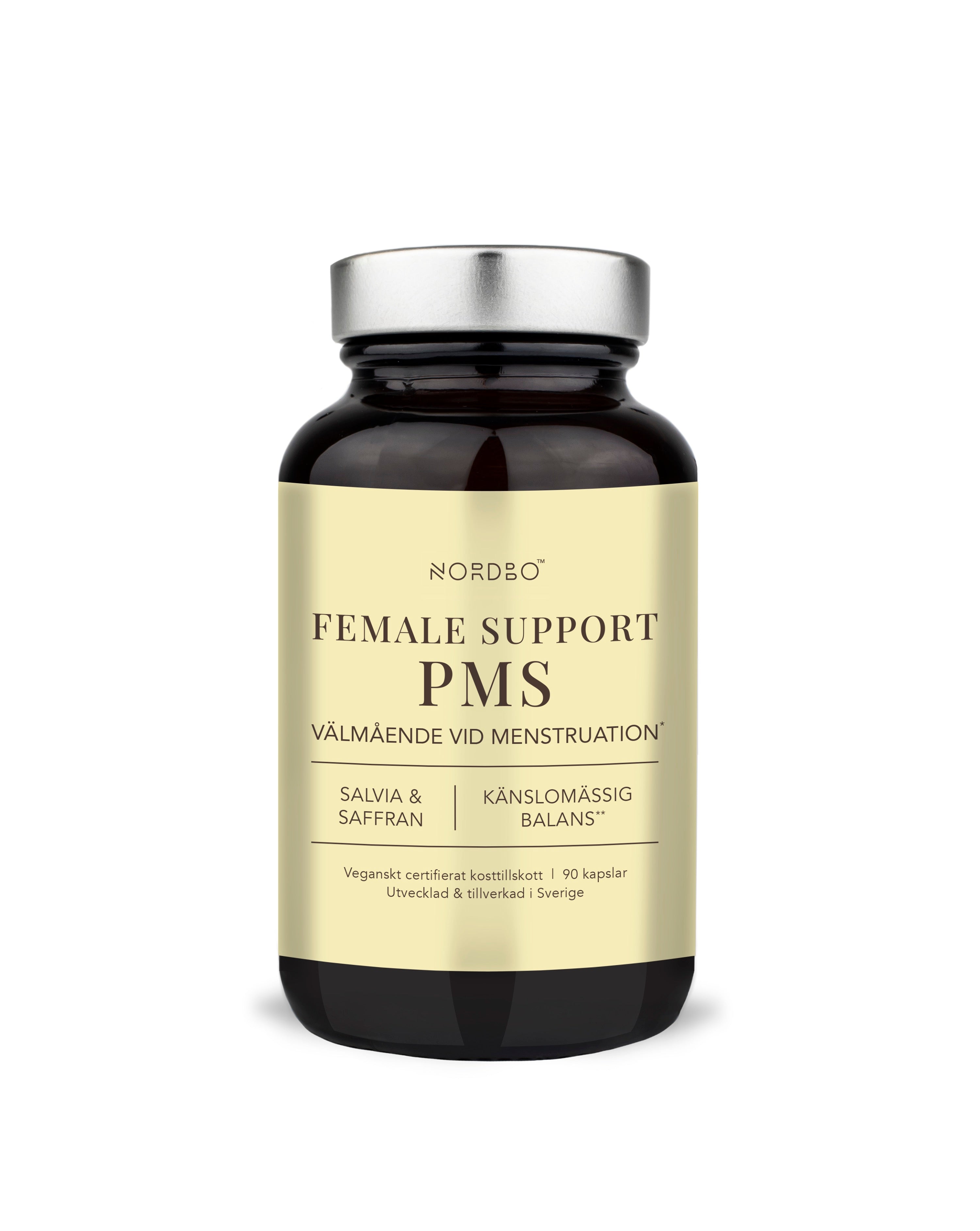 NORDBO FEMALE SUPPORT PMS 90 KAPSLER