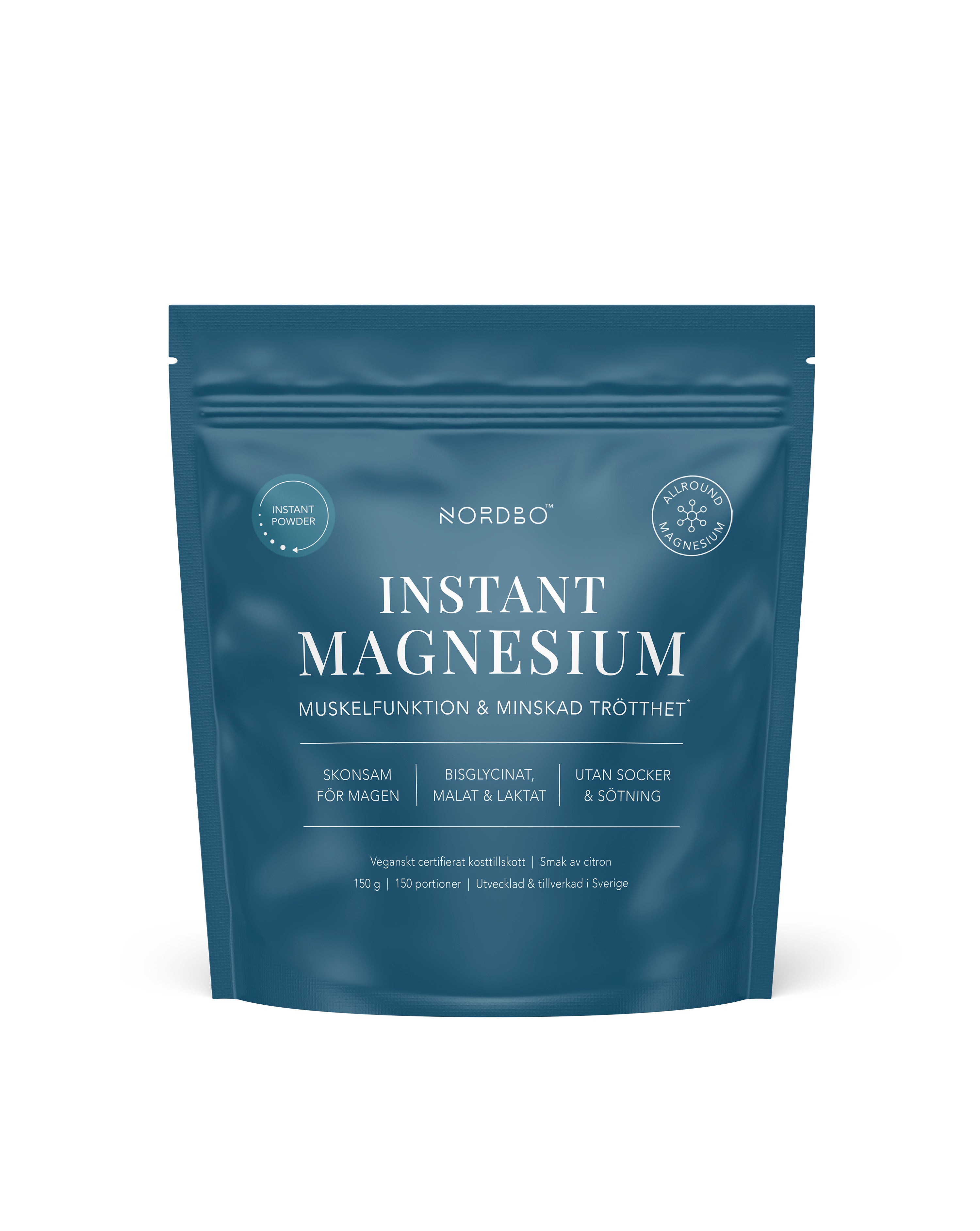 NORDBO INSTANT MAGNESIUM 150 G. - VEGANSK
