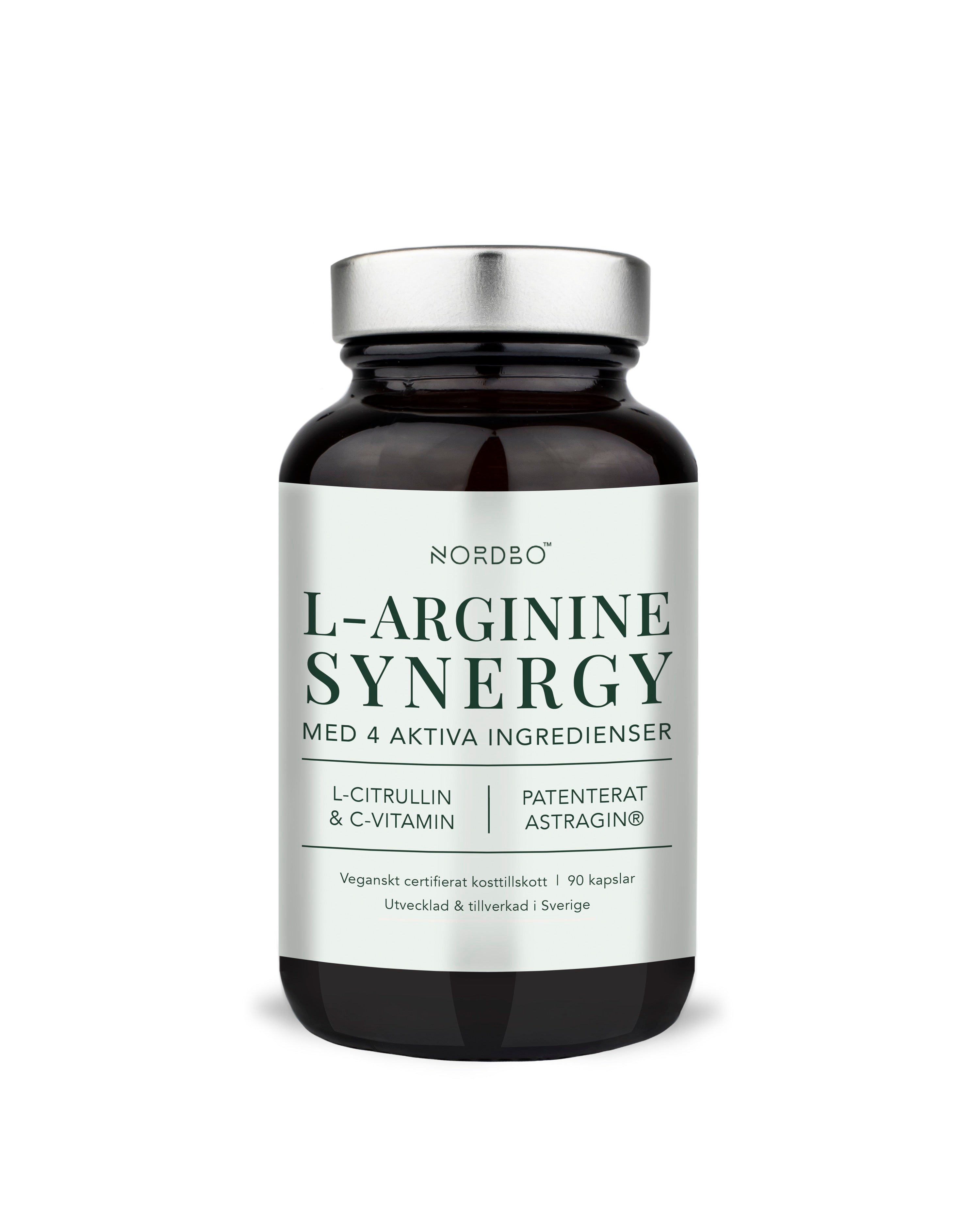 NORDBO L-ARGININE SYNERGY 90 KAP - VEGANSK