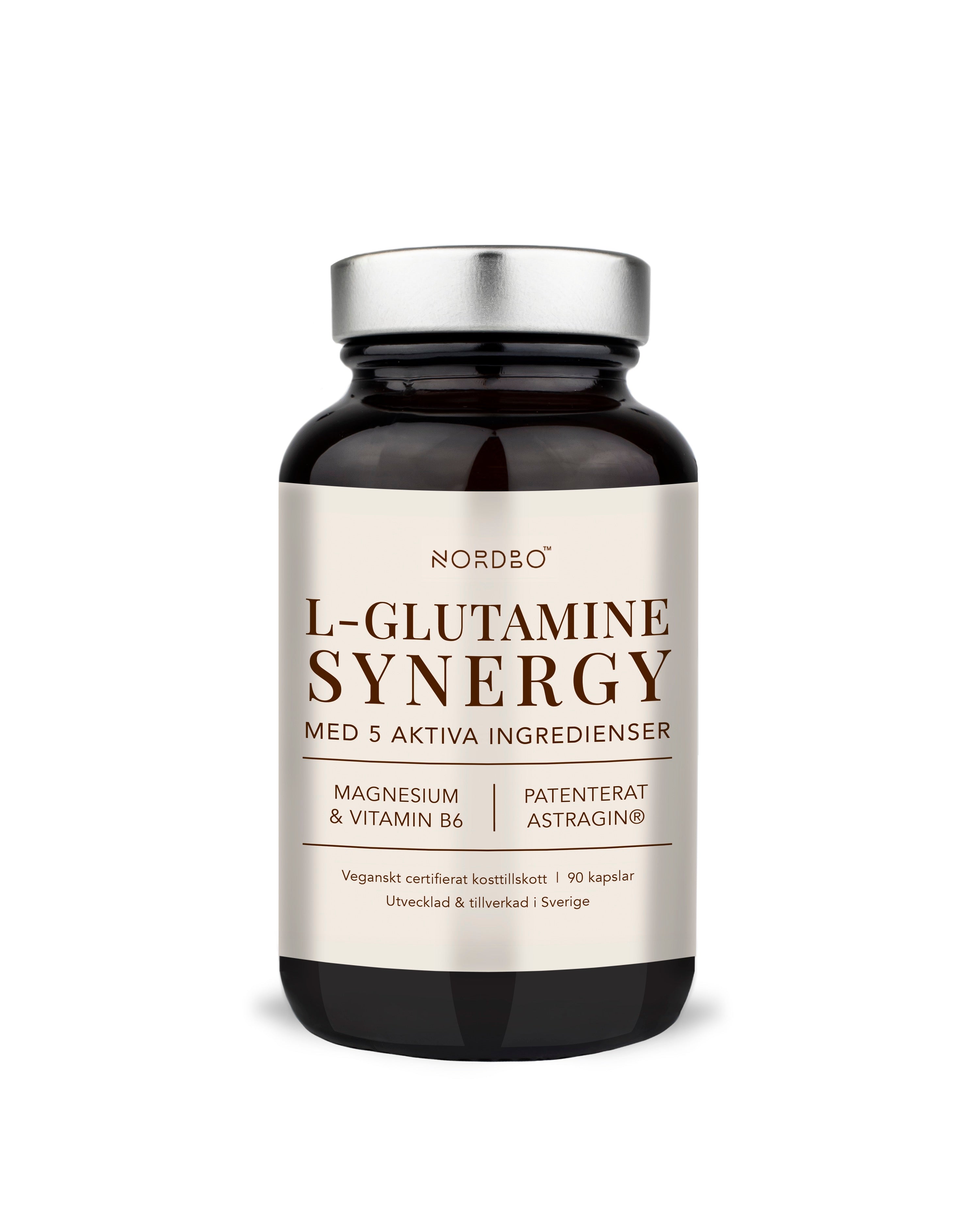 NORDBO L-GLUTAMINE SYNERGY 90 KAP - VEGANSK