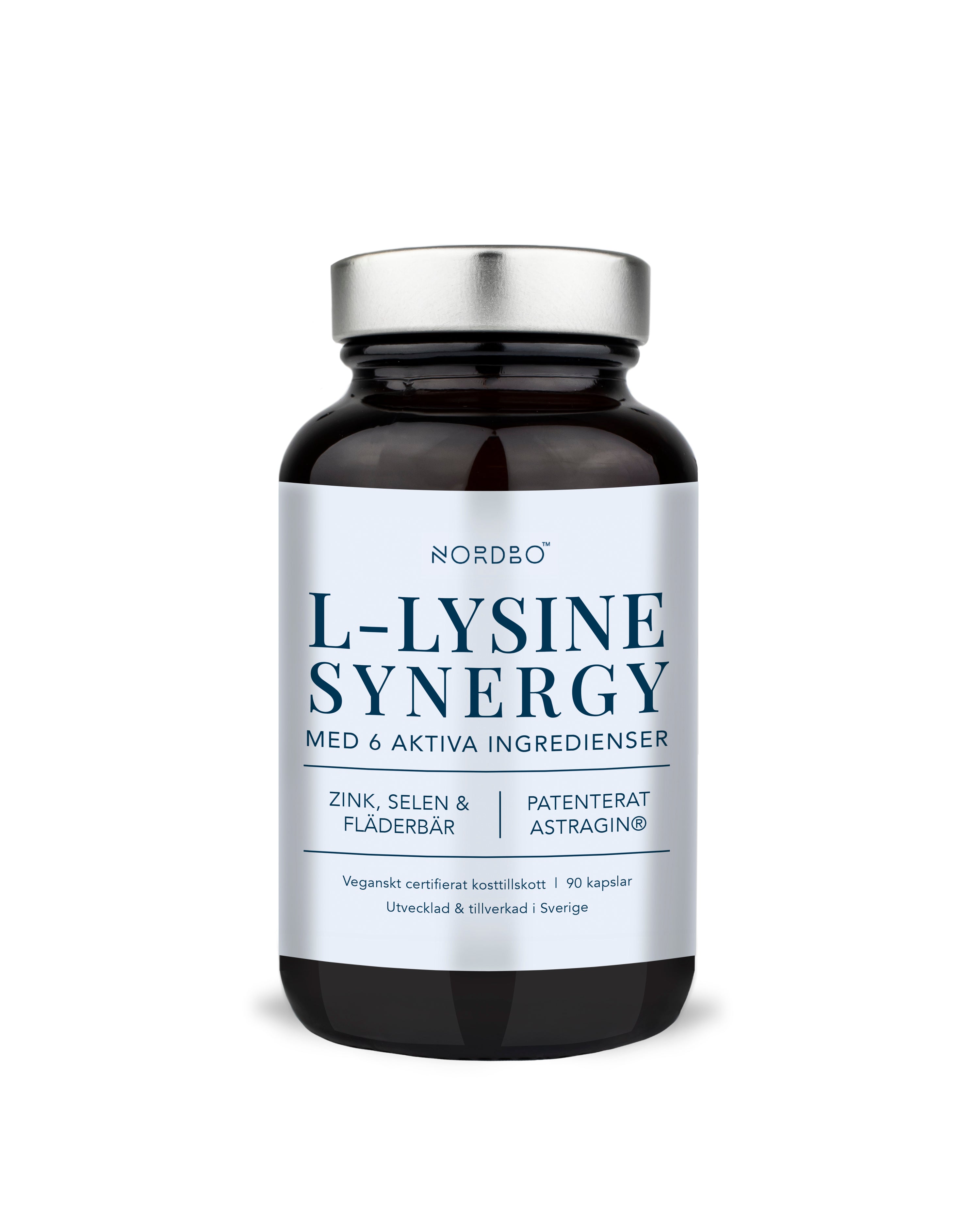 NORDBO L-LYSINE SYNERGY 90 KAP - VEGANSK