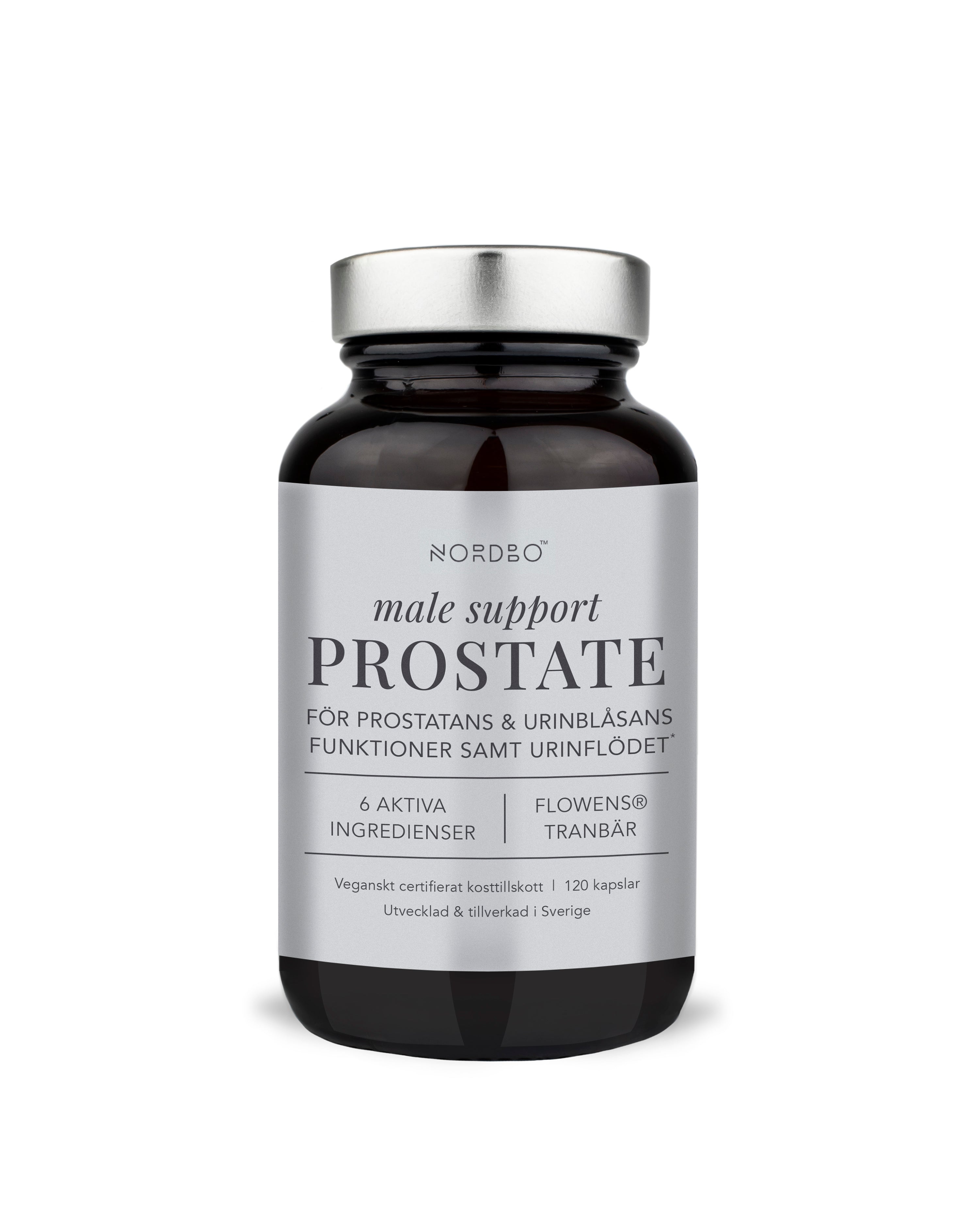 NORDBO MALE SUPPORT PROSTATE 120 KAP - VEGANSK