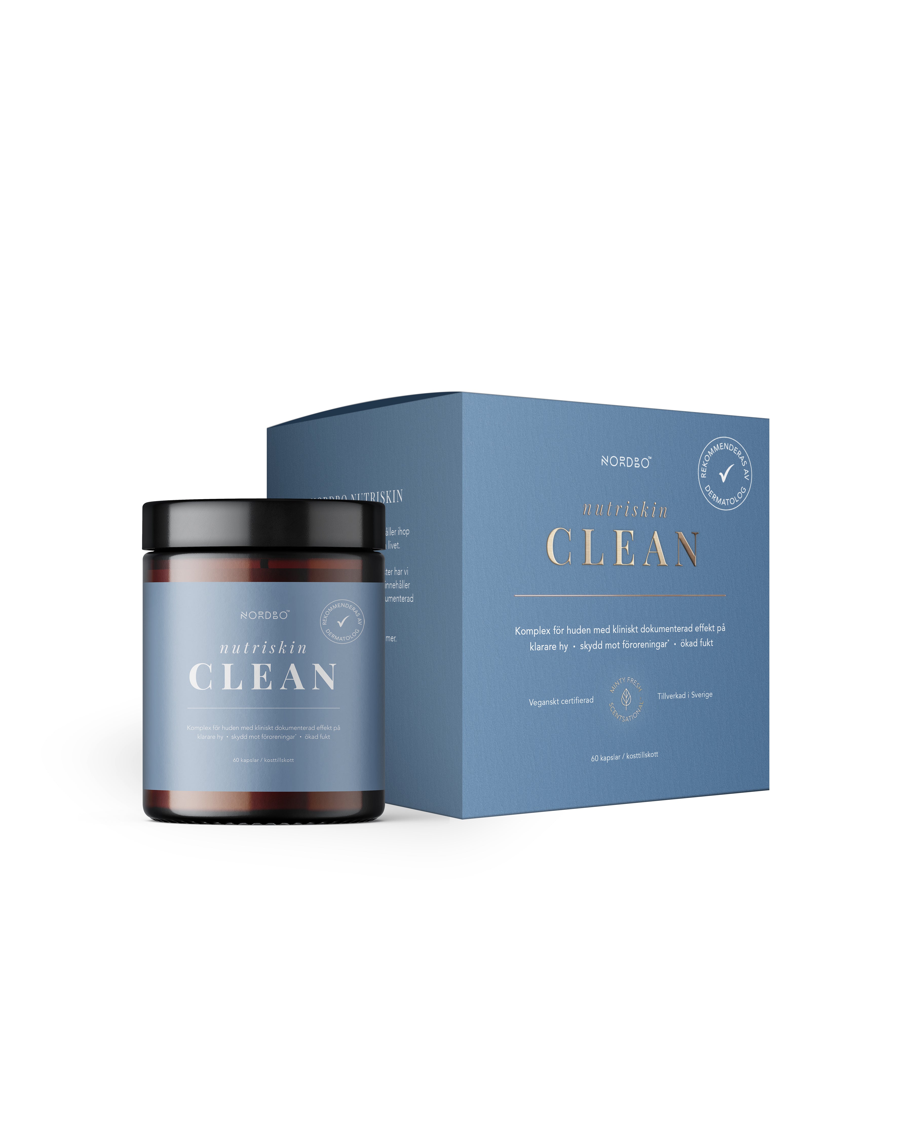 NORDBO NUTRISKIN CLEAN 60 KAPSLER - VEGANSK