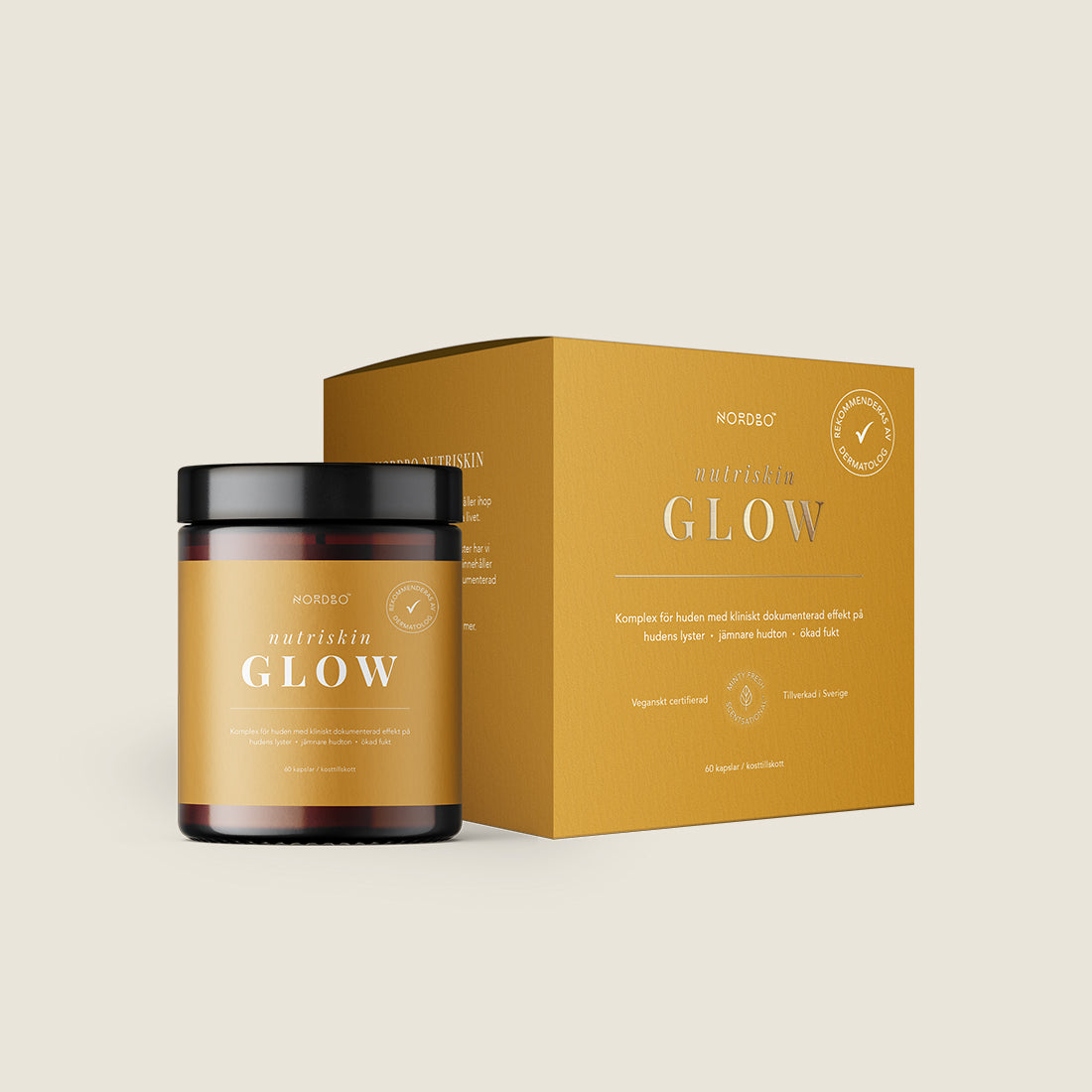 NORDBO NUTRISKIN GLOW 60 KAPSLER - VEGANSK