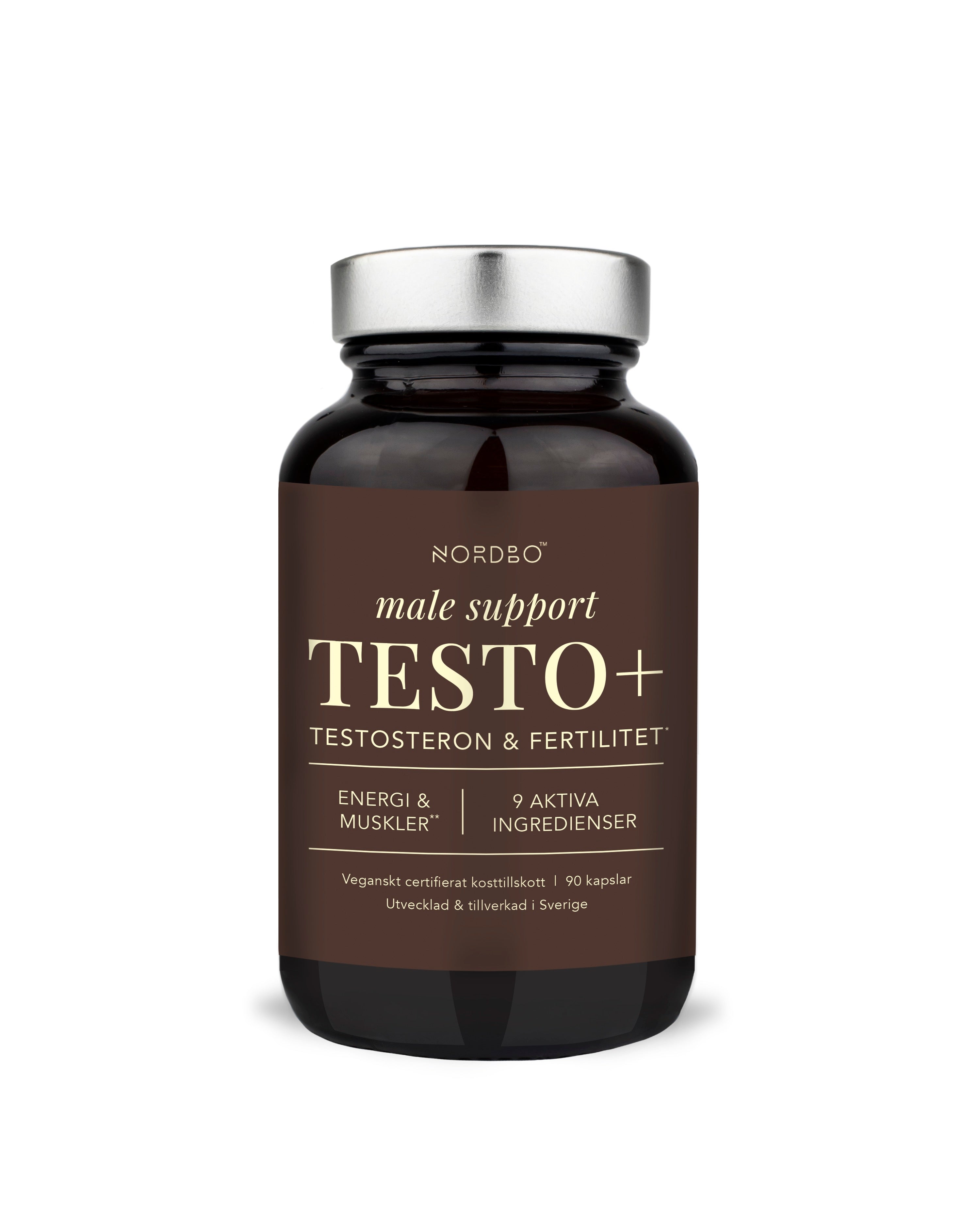 NORDBO TESTO+ 90 KAP - VEGANSK
