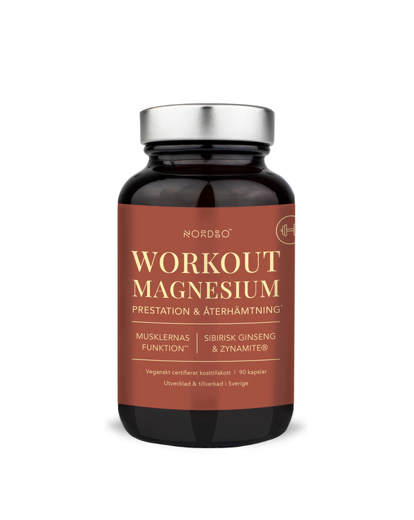 NORDBO WORKOUT MAGNESIUM 90 KAP - VEGANSK