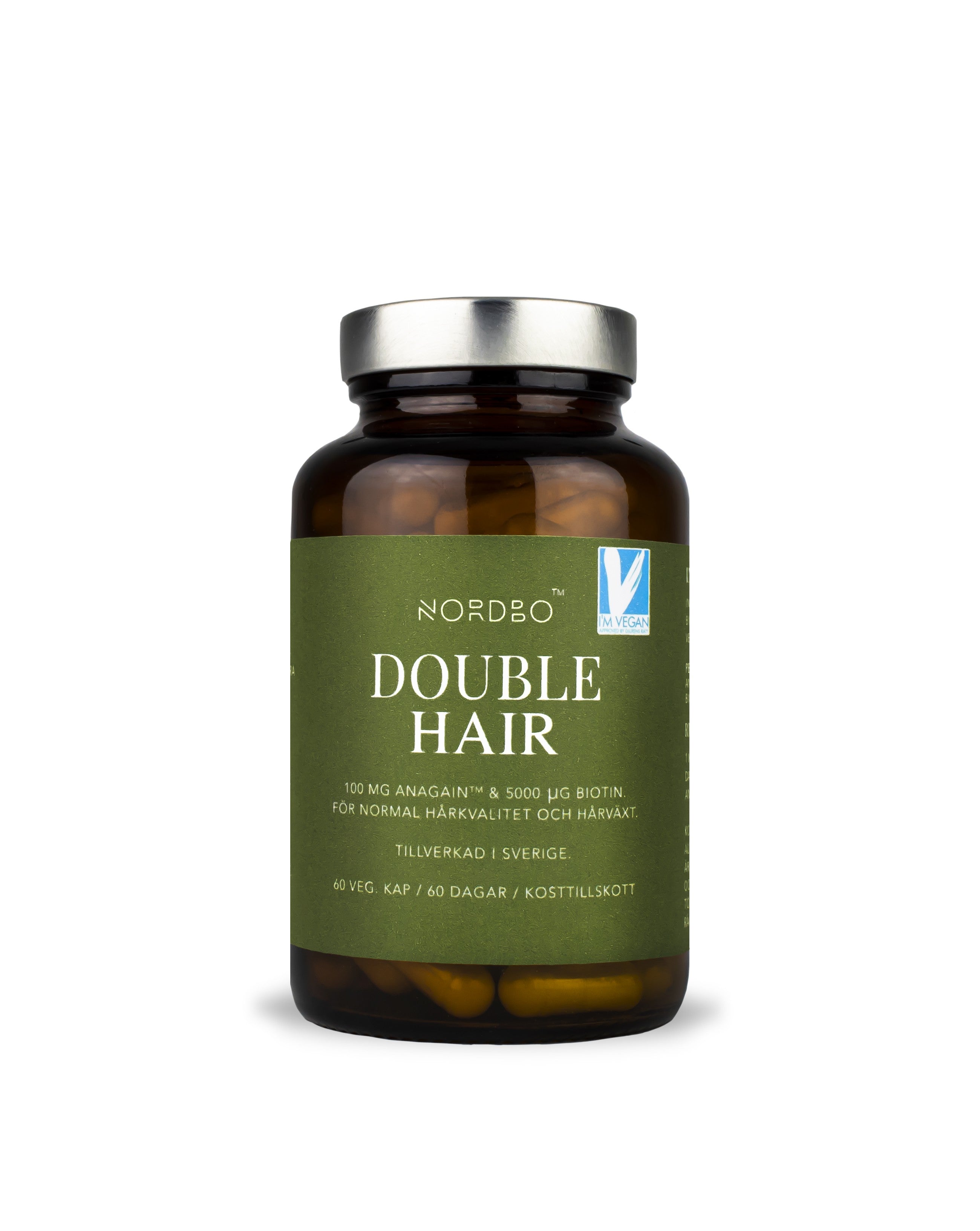 NORDBO DOUBLE HAIR 60 KAPSLER - VEGANSK