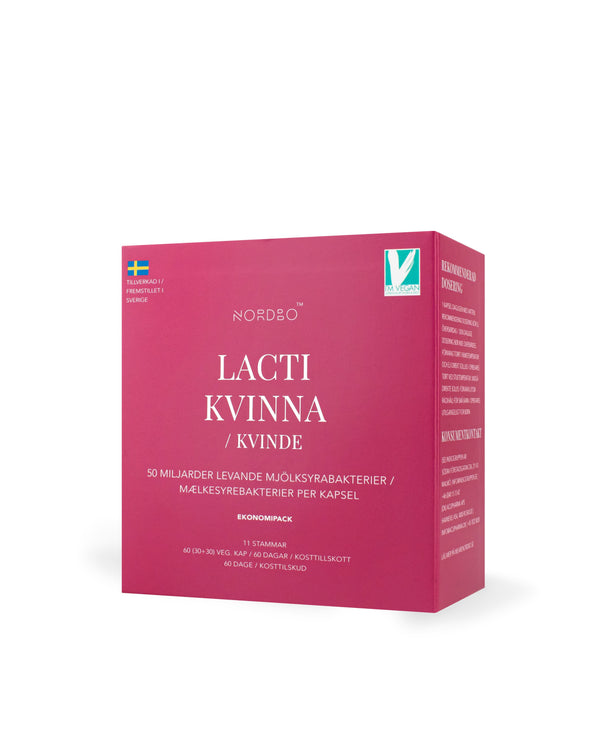 NORDBO LACTIKVINDE 60 KAPSLER - VEGANSK