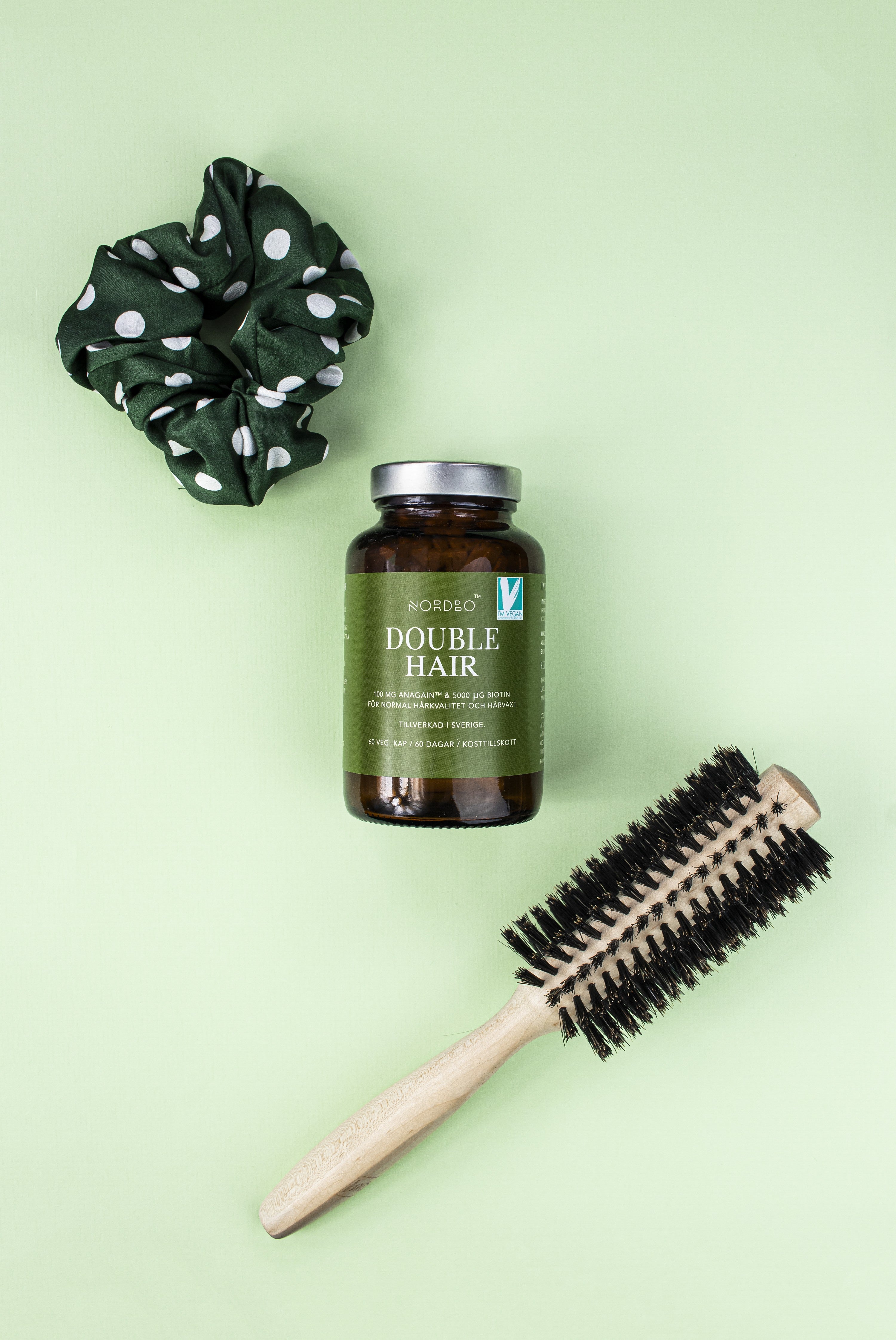 NORDBO DOUBLE HAIR 60 KAPSLER - VEGANSK