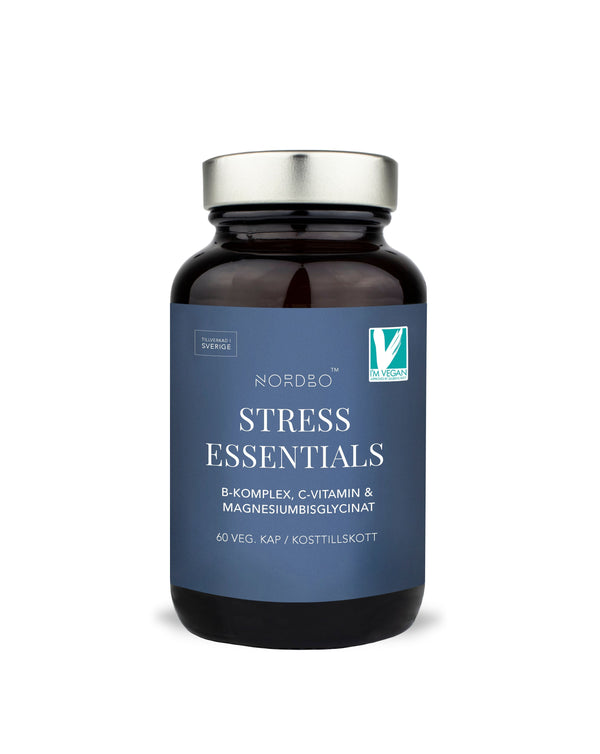 NORDBO STRESS ESSENTIALS - B-KOMPLEX, C-VITAMIN OG MAGNESIUMBISGLYCINAT